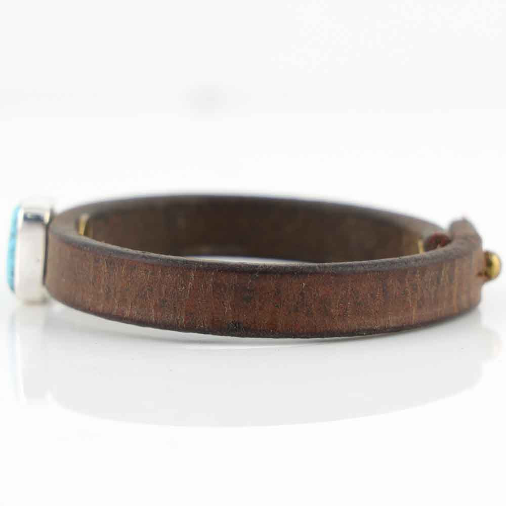 Turquoise Leather Bracelet
