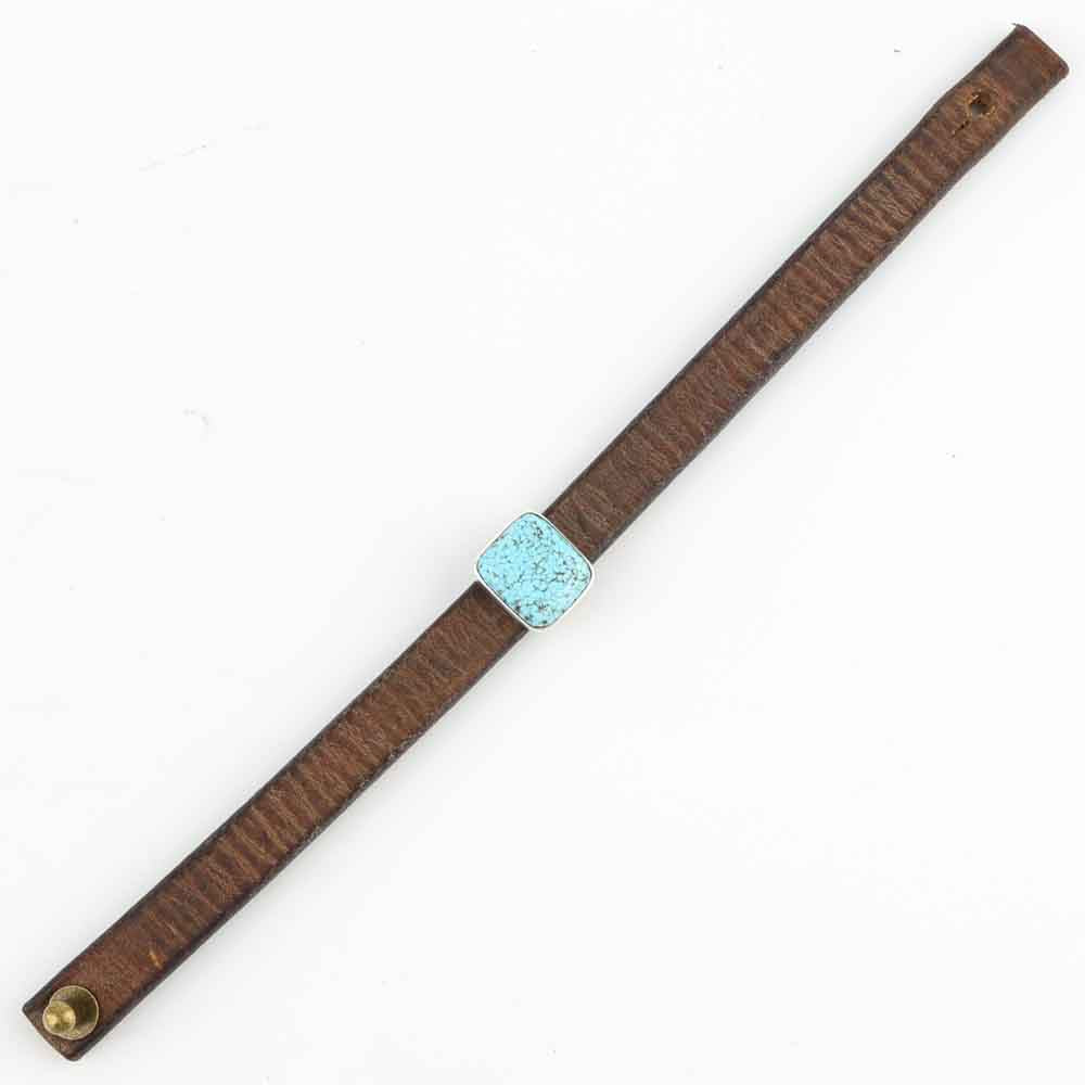 Turquoise Leather Bracelet
