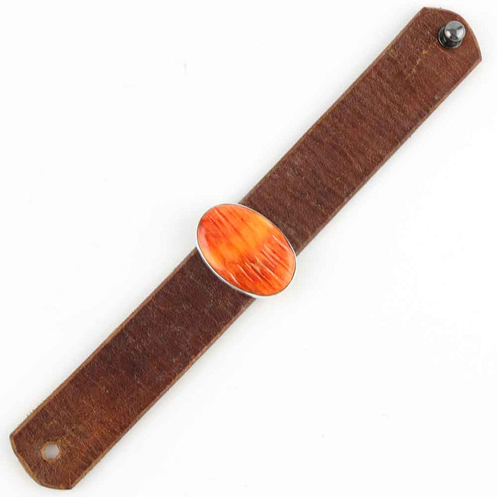 Spiny Oyster Leather Bracelet