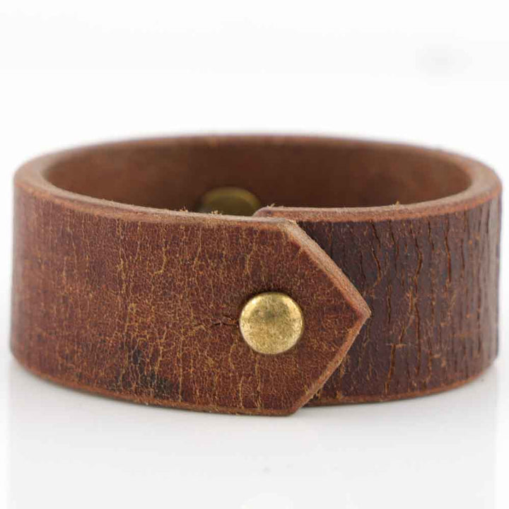 Gaspeite Leather Bracelet