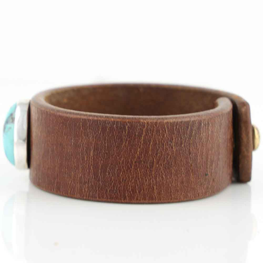 Turquoise Leather Bracelet