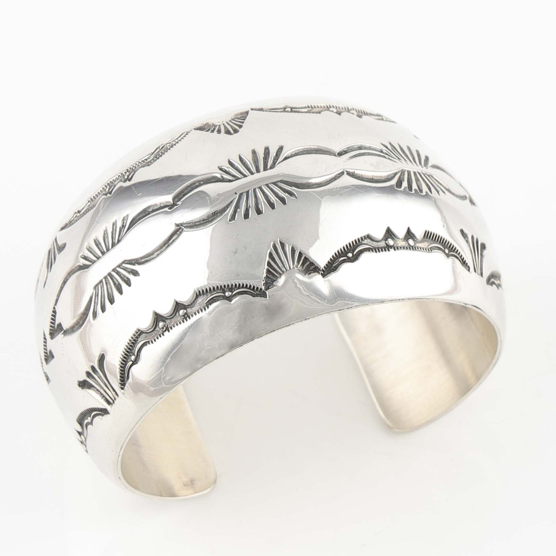 Stamped Silver Cuff