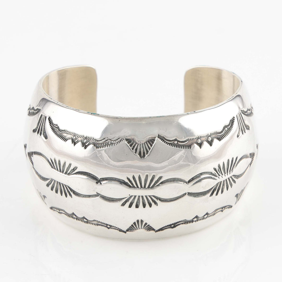 Stamped Silver Cuff