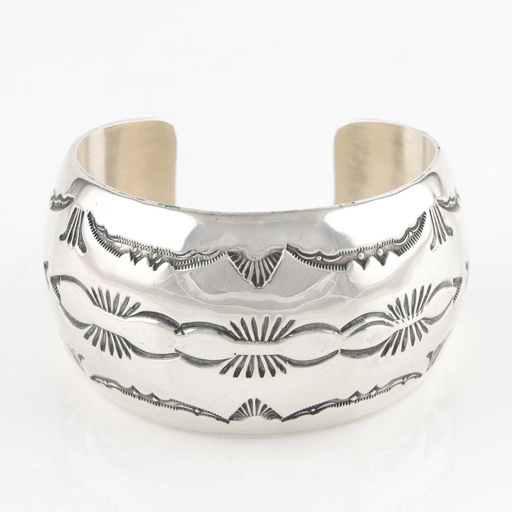 Stamped Silver Cuff