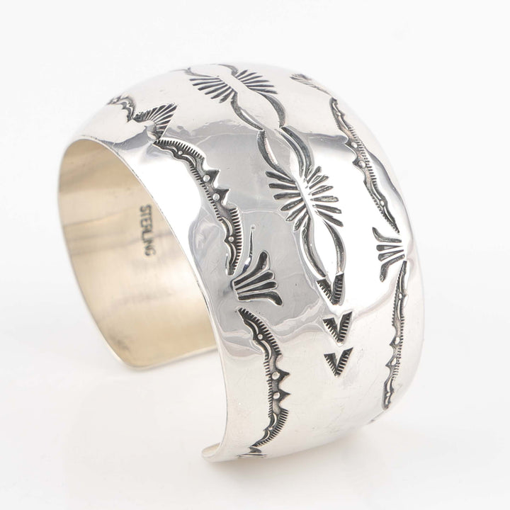 Stamped Silver Cuff