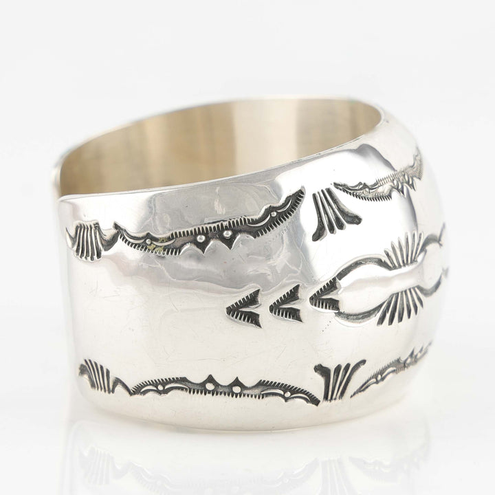 Stamped Silver Cuff