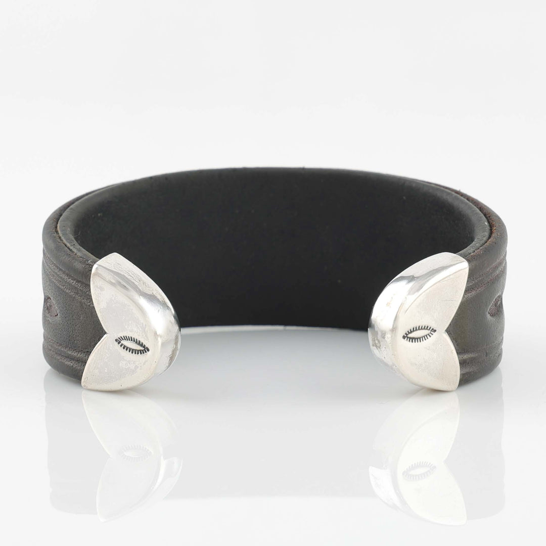 Turquoise and Leather Cuff