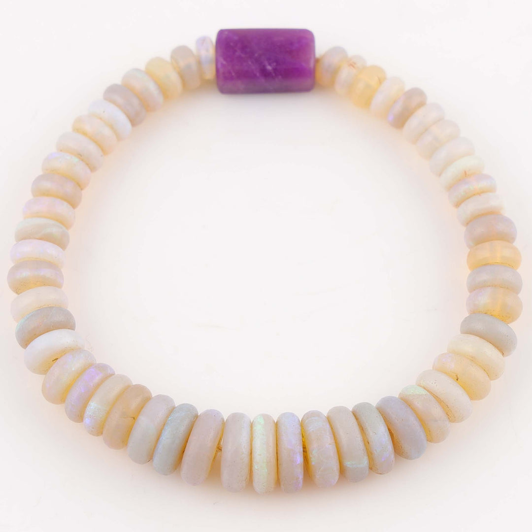 Opal and Sugilite Bead Bracelet