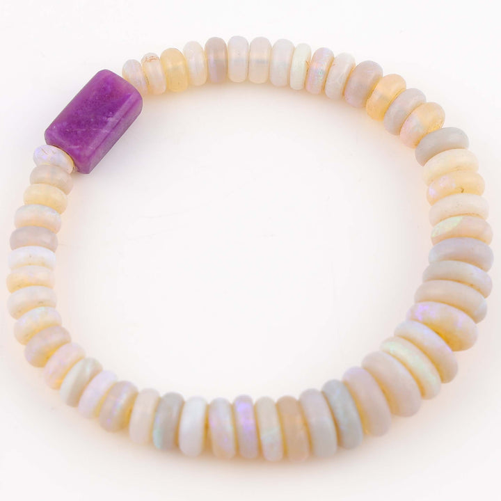 Opal and Sugilite Bead Bracelet