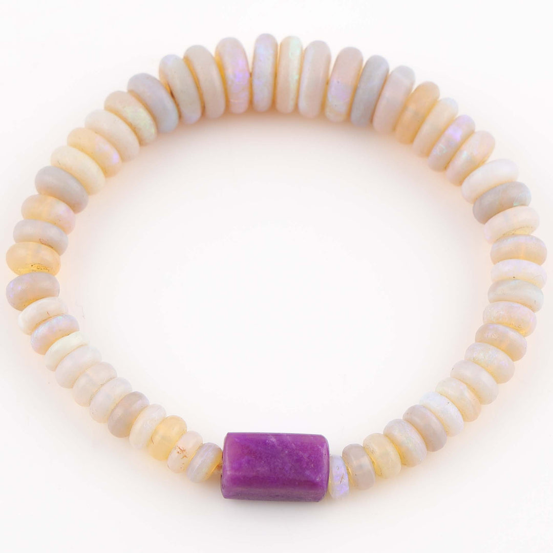 Opal and Sugilite Bead Bracelet