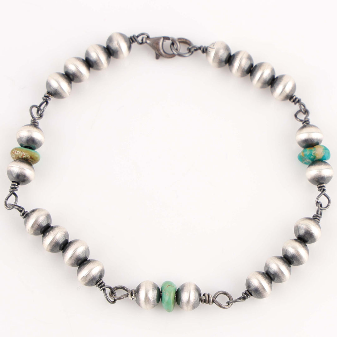 Navajo Pearl and Turquoise Bracelet