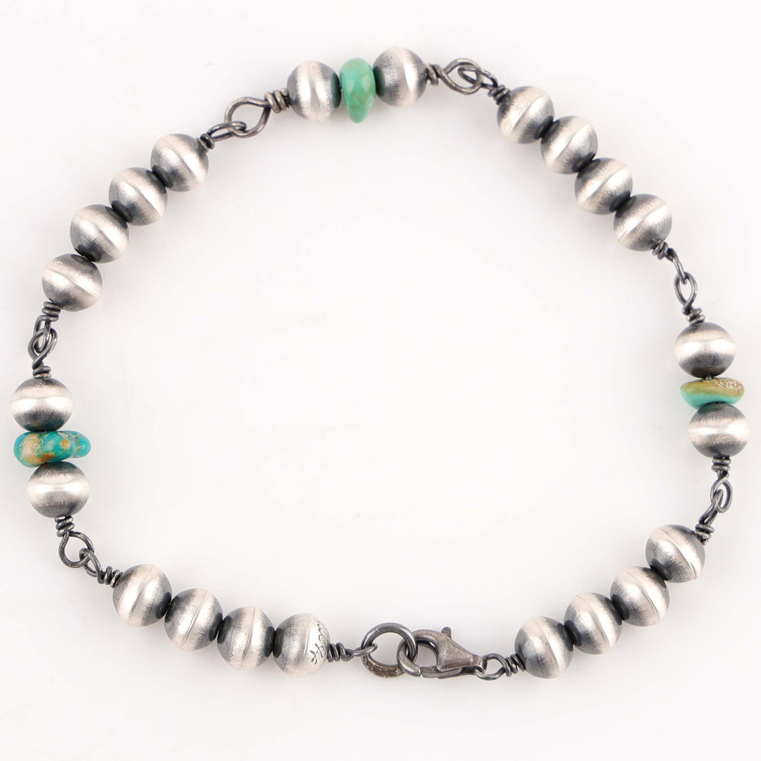 Navajo Pearl and Turquoise Bracelet