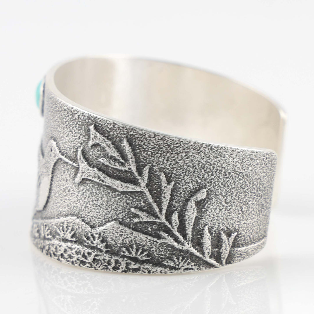 Turquoise Hummingbird Cuff