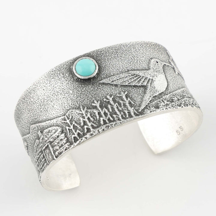 Turquoise Hummingbird Cuff