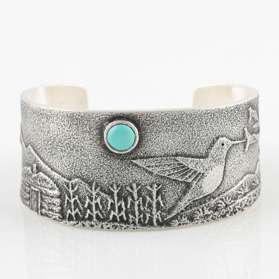 Turquoise Hummingbird Cuff