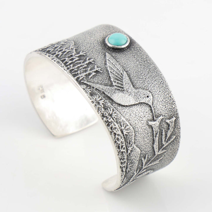 Turquoise Hummingbird Cuff