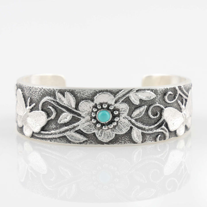 Turquoise Floral Cuff