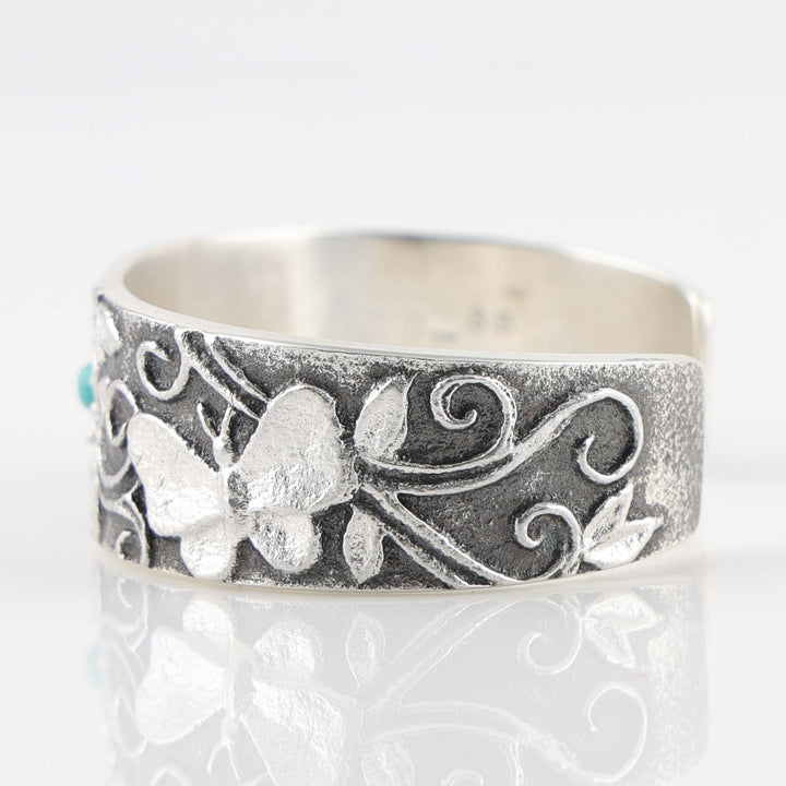 Turquoise Floral Cuff