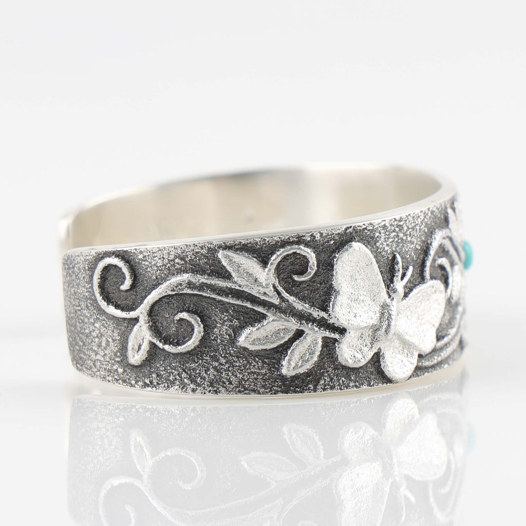 Turquoise Floral Cuff