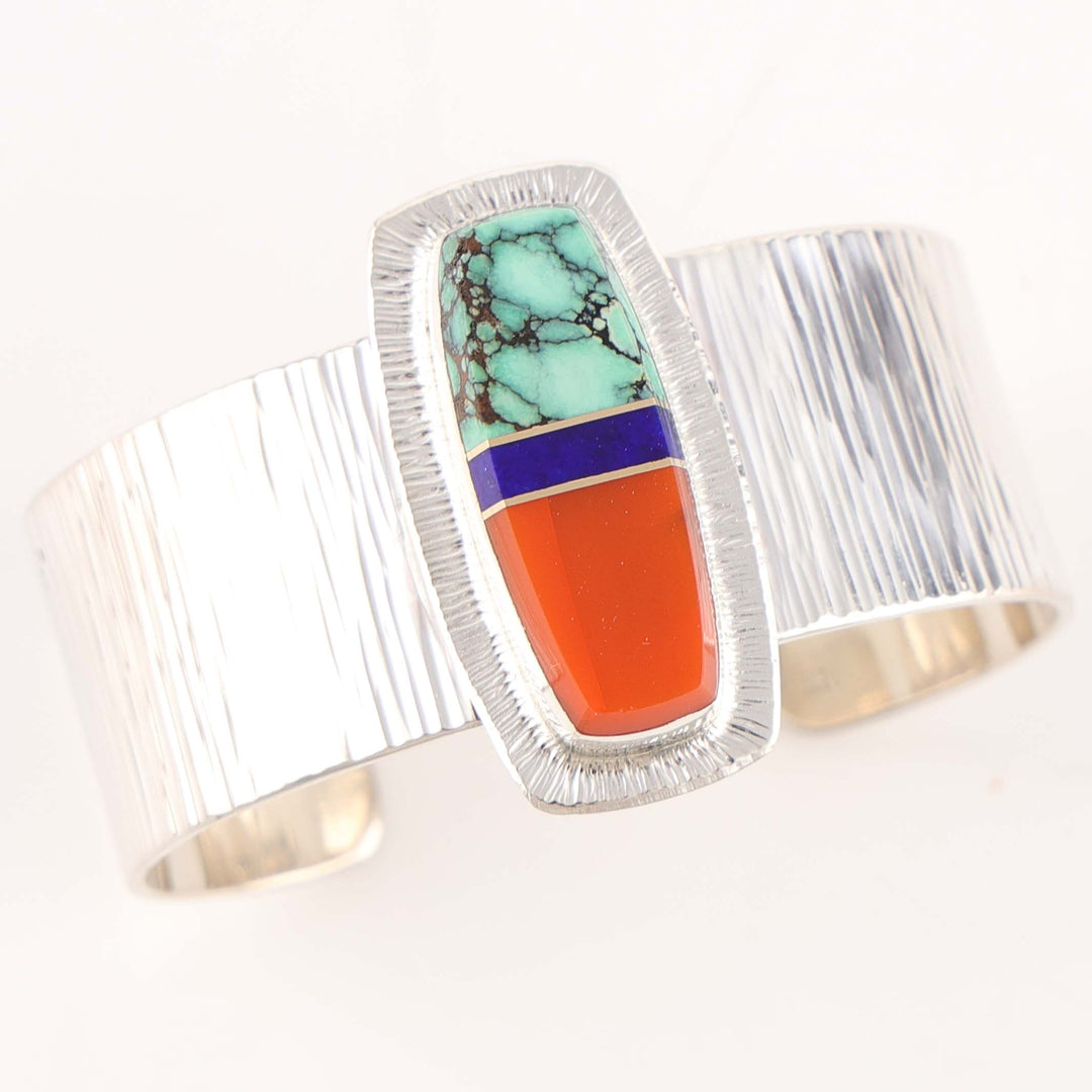 Multi-Stone Inlay Cuff