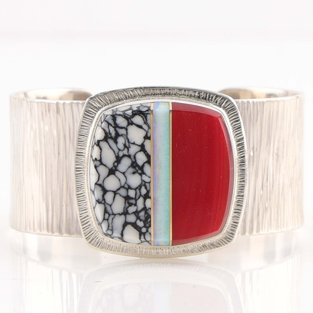 Multi-Stone Inlay Cuff