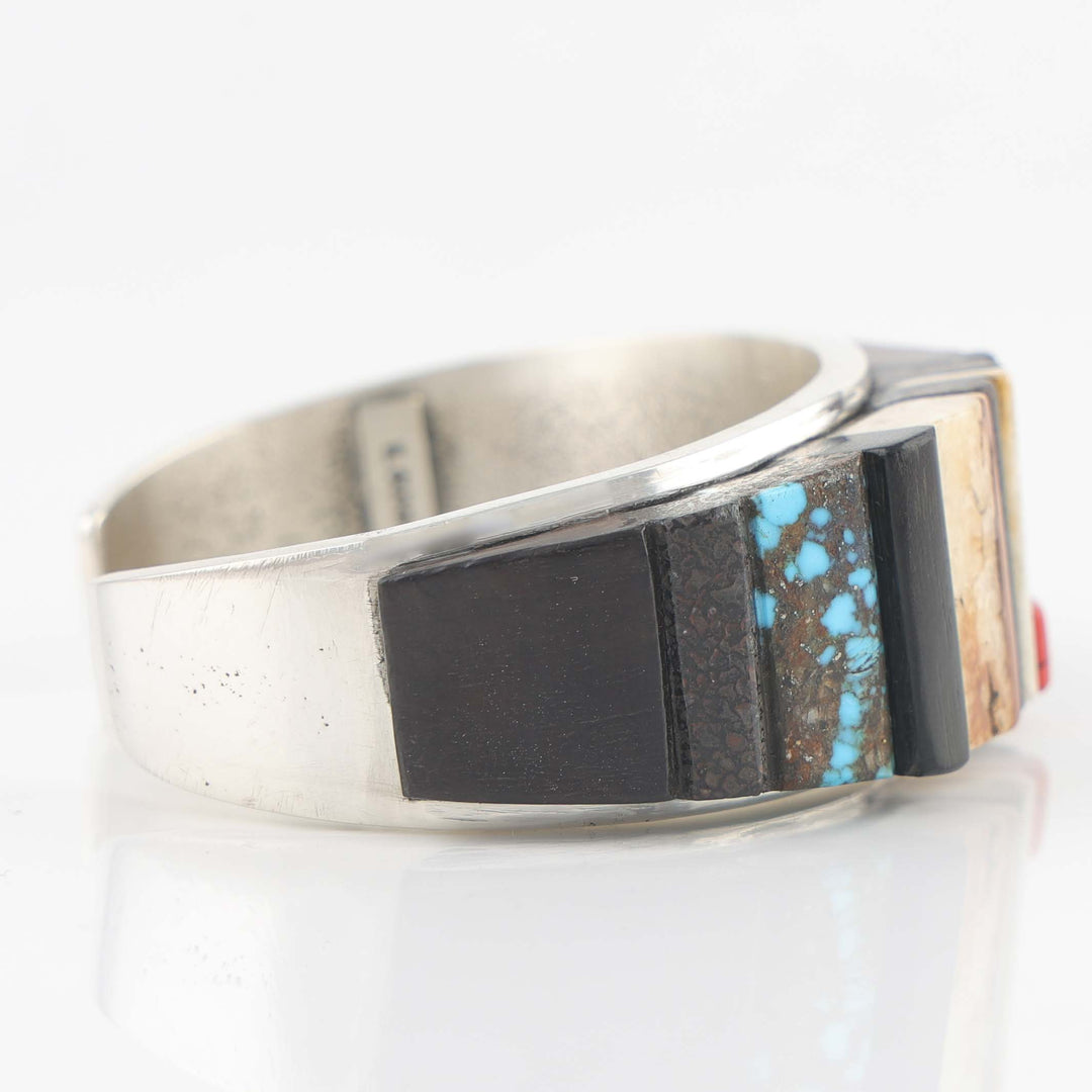 Multi-Stone Inlay Cuff