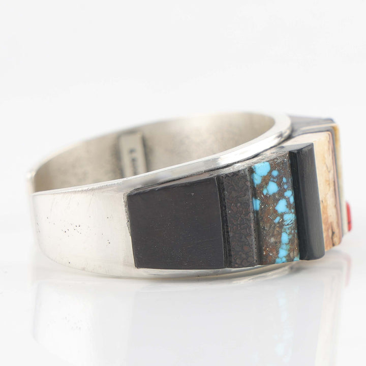 Multi-Stone Inlay Cuff