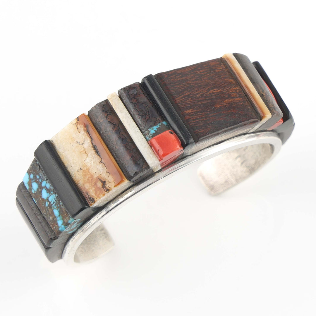 Multi-Stone Inlay Cuff