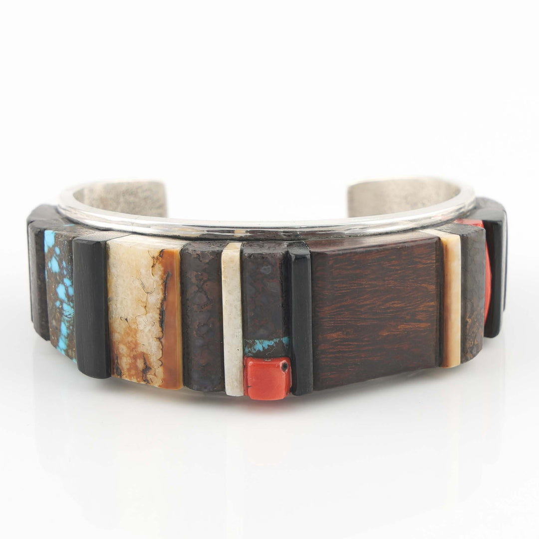 Multi-Stone Inlay Cuff