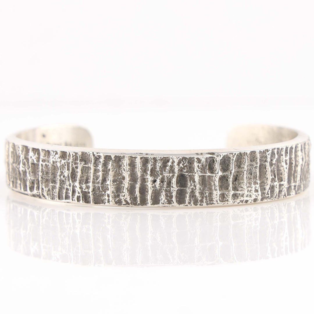 Silver Tufa Cast Cuff