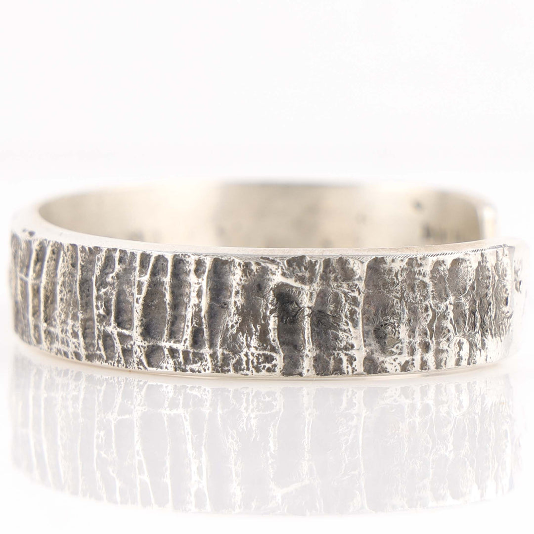 Silver Tufa Cast Cuff