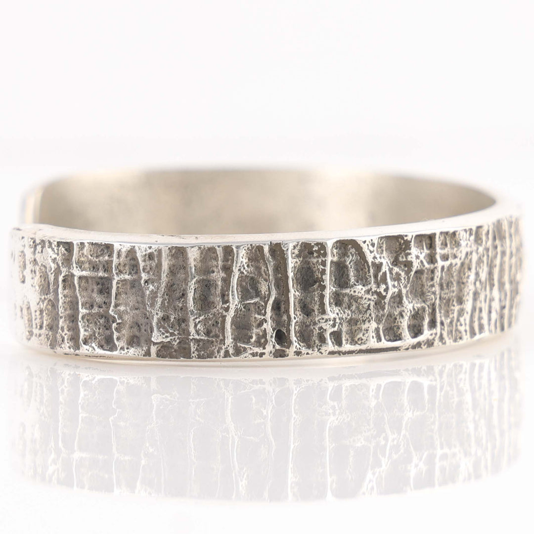 Silver Tufa Cast Cuff