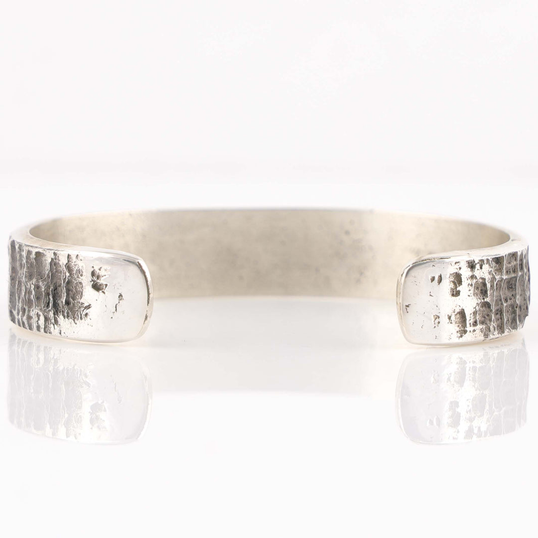 Silver Tufa Cast Cuff