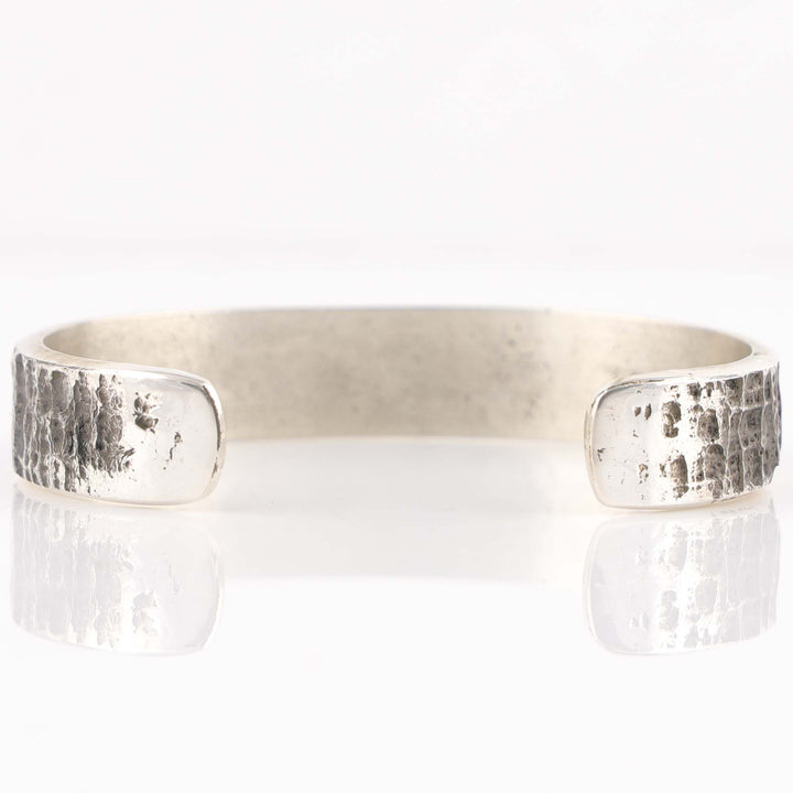 Silver Tufa Cast Cuff
