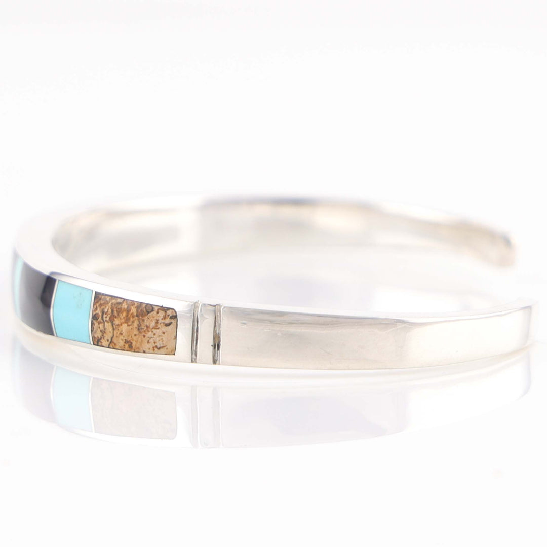 Multi-Stone Inlay Cuff
