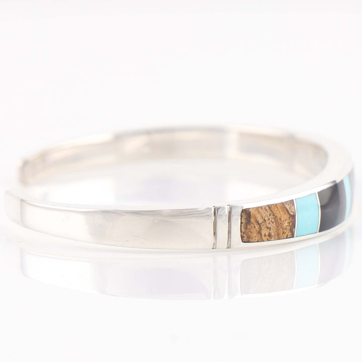 Multi-Stone Inlay Cuff