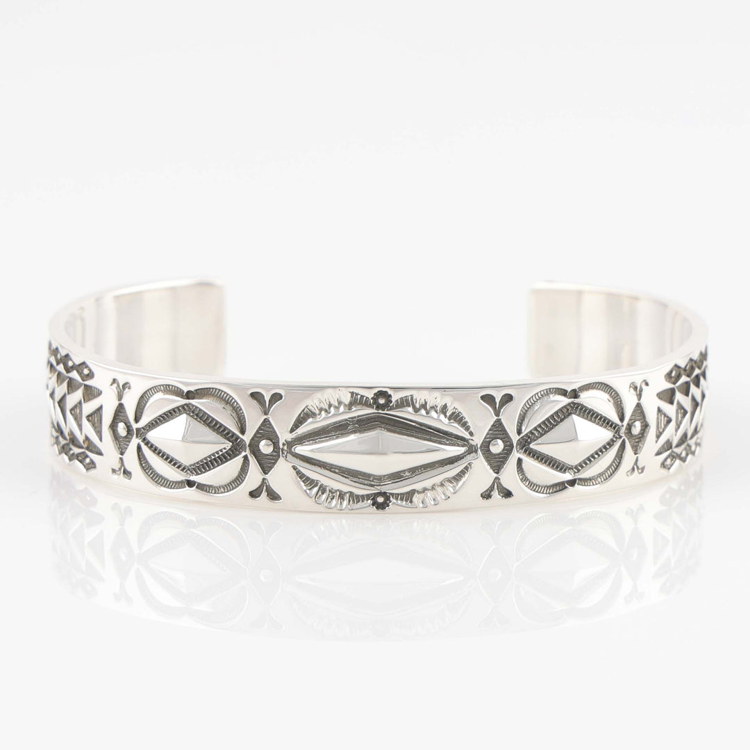 Stamped Silver Cuff