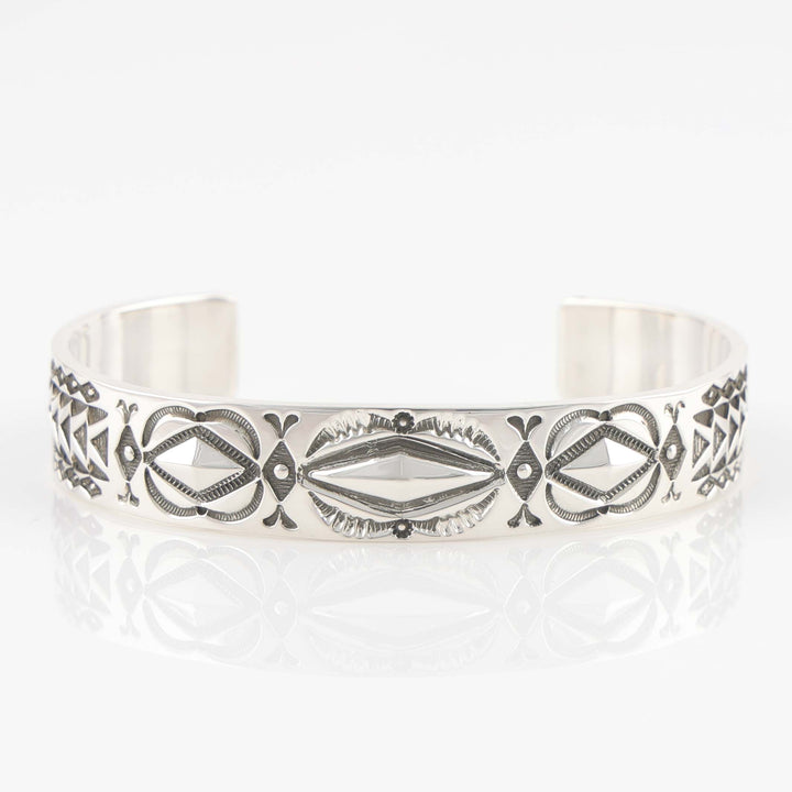 Stamped Silver Cuff