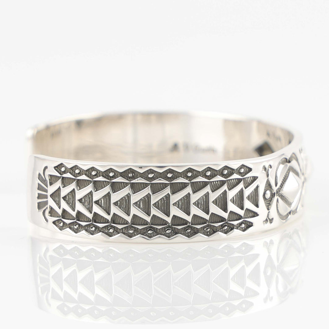 Stamped Silver Cuff