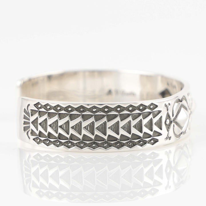 Stamped Silver Cuff
