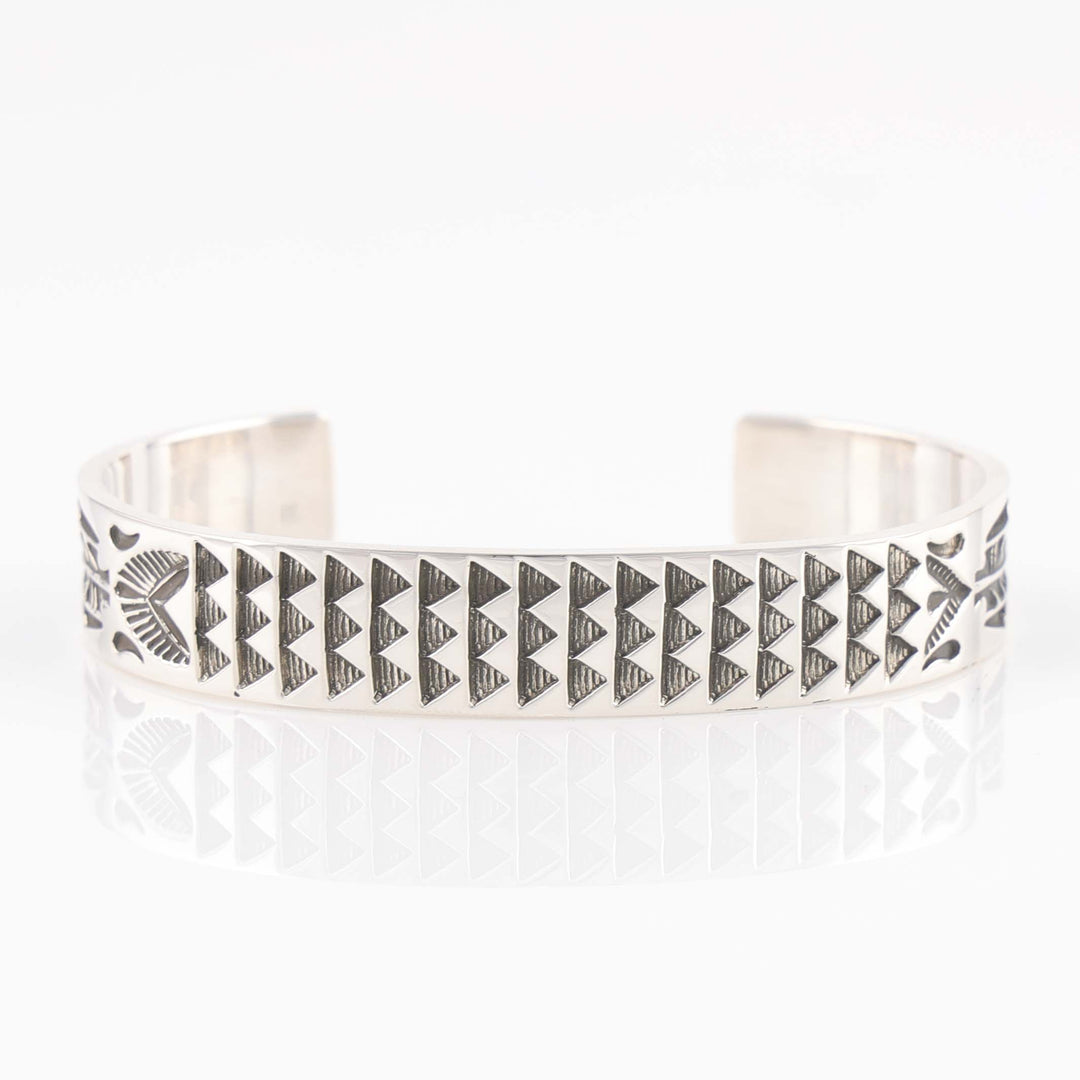 Stamped Silver Cuff