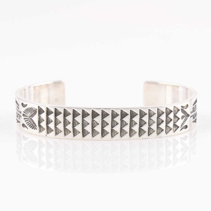 Stamped Silver Cuff