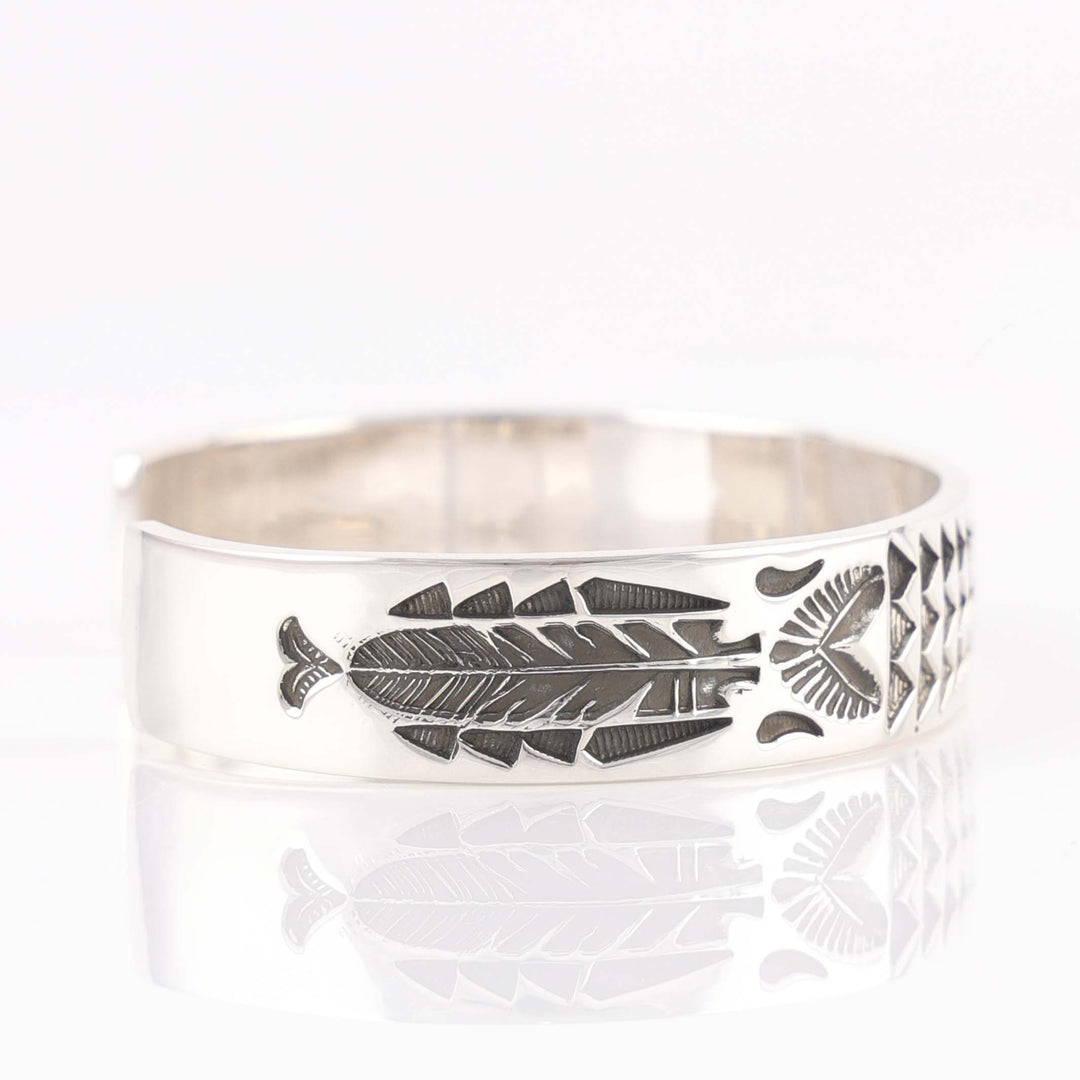 Stamped Silver Cuff