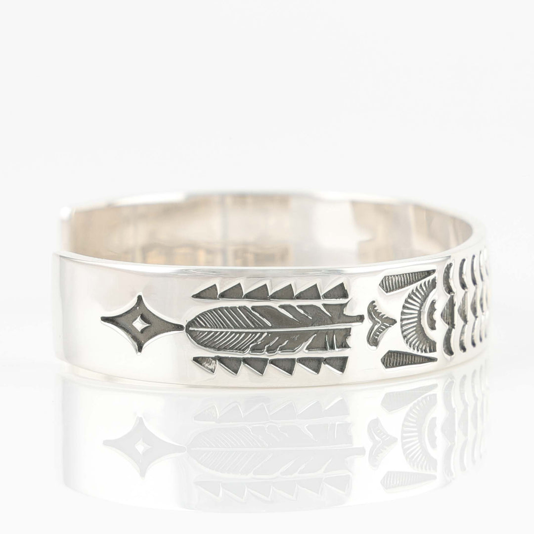 Stamped Silver Cuff