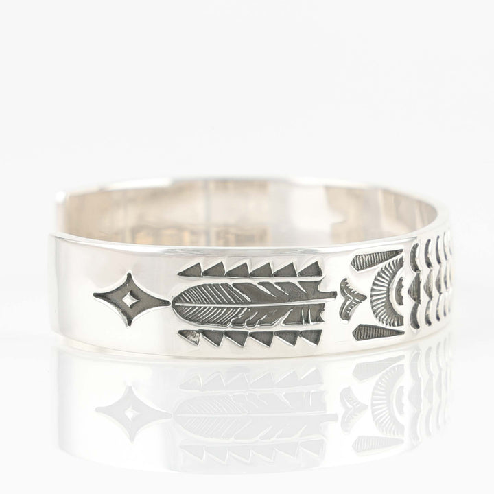Stamped Silver Cuff