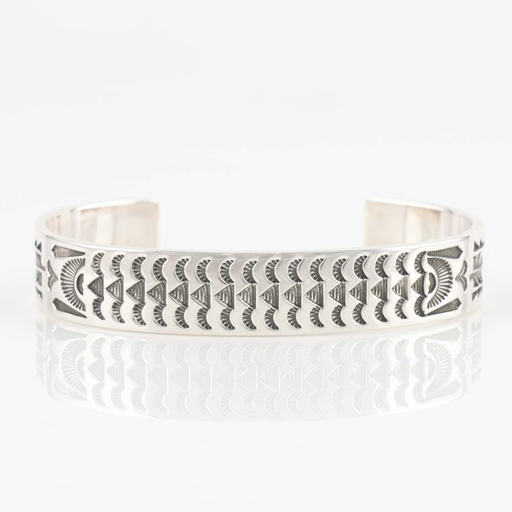 Stamped Silver Cuff