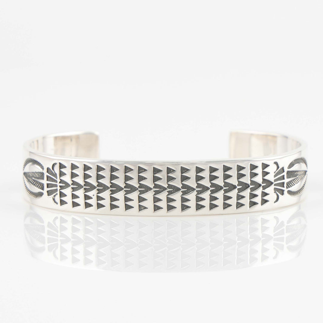 Stamped Silver Cuff