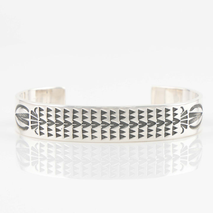 Stamped Silver Cuff