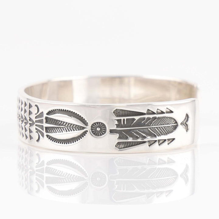 Stamped Silver Cuff