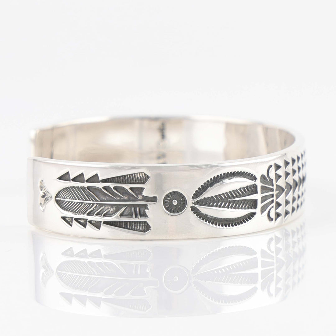 Stamped Silver Cuff
